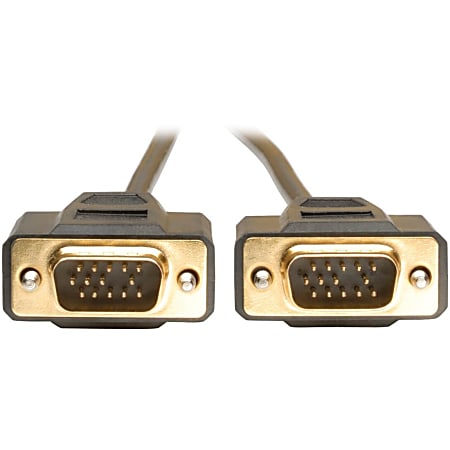 Eaton Tripp Lite Series VGA Monitor Cable, 640x480 (HD15 M/M), 10 ft. (3.05 m) - VGA cable - HD-15 without pin 9 (M) to H - P512010