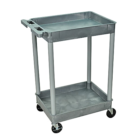 H. Wilson Plastic Tub Cart, 37 1/16"H x 24"W x 18"D, Gray