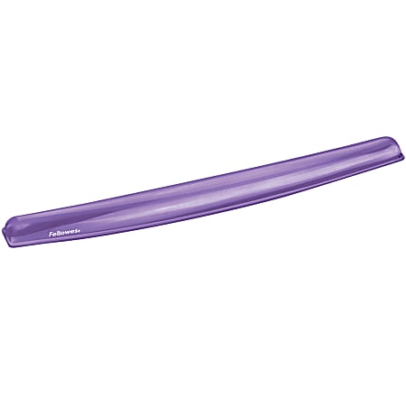 Fellowes® Gel Crystals Wrist Rest, 1"H x 19.31"W x 2.31"D, Purple