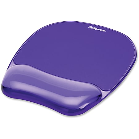 Fellowes Gel Crystals Mouse Pad With Wrist Rest 1 H x 7.94 W x 9.25 D  Purple - Office Depot