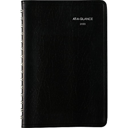 AT-A-GLANCE DayMinder 2023 RY Daily Appointment Book Planner, Black, Small, 5" x 8"