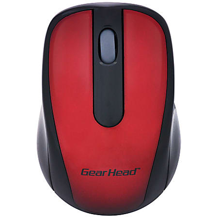 Gear Head Wireless Optical Nano Mouse, Red, MP2120RED