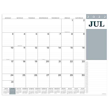 TF Publishing Large Desk Blotter Calendar, 17" x 22", Professional, July 2022 To June 2023