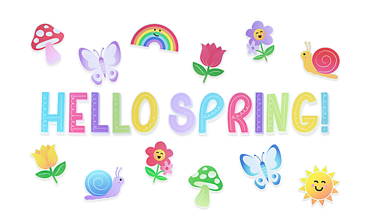 Office Depot® Brand Springtime Celebration Bulletin Board Cutouts, Multicolor, Pack Of 24