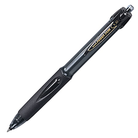 uni-ball® Power Tank™ Retractable Ballpoint Pen, Bold Point, 1.0 mm, Black Barrel, Black Ink