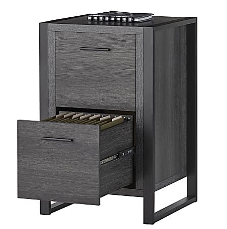 Realspace® DeJori 20”D Vertical 2-Drawer File Cabinet, Charcoal