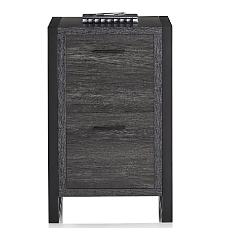 Realspace DeJori 20 D Vertical 2 Drawer File Cabinet Charcoal