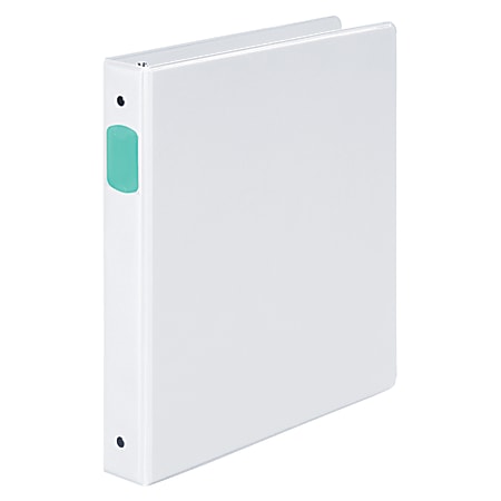 Wilson Jones® Binder With Color Label Sleeves, 1" Rings, 53% Recycled, White