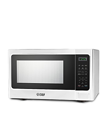 Commercial Chef 1.3 Cu. Ft. Countertop Microwave Oven, White
