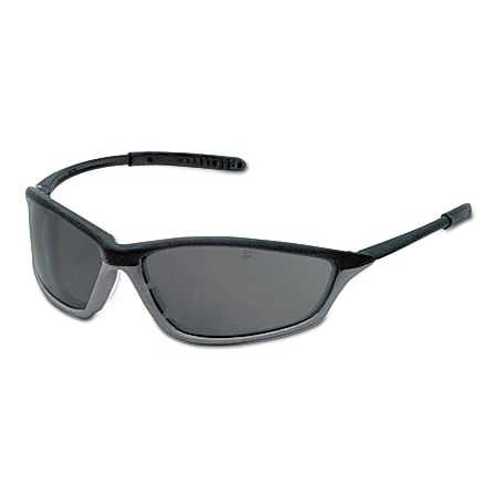 Shock Protective Eyewear, Gray Lens, Anti-Fog, Graphite/Onyx Frame