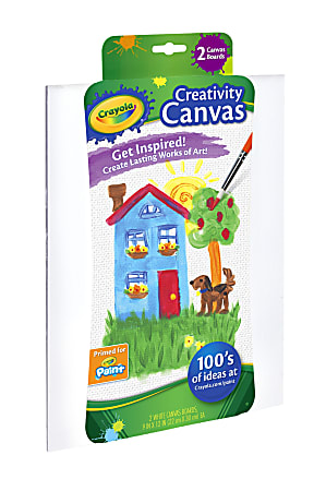 Crayola® Creativity Canvases, 9" x 12", White, Pack Of 2