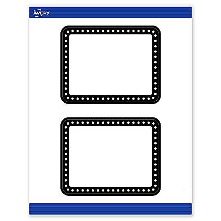 Avery® Print-To-The-Edge Postcards With Sure Feed®, S00-DKS-PRMWC10, 4-1/4" x 5-1/2", Matte White, Preprinted Black/White Polka Dot Design, Pack Of 20