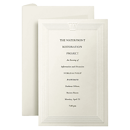 First Base Invitation Cards, 8 1/2" x 5 1/2", 30% Recycled, Ivory, Pack Of 250