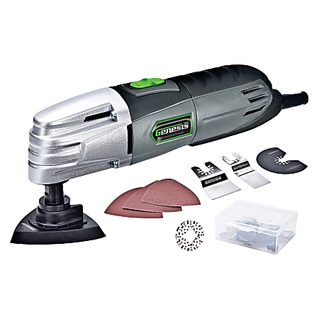 Genesis™ 1.5-Amp Multipurpose Oscillating Tool With 19-Piece Accessory Set, Gray