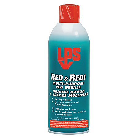 Red and Redi Multi-Purpose Red Grease, 16 oz Aerosol Can