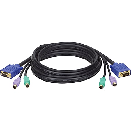 Tripp Lite 10ft PS/2 Cable Kit for B007-008 KVM Switch 3-in-1 Kit - 10ft - Black