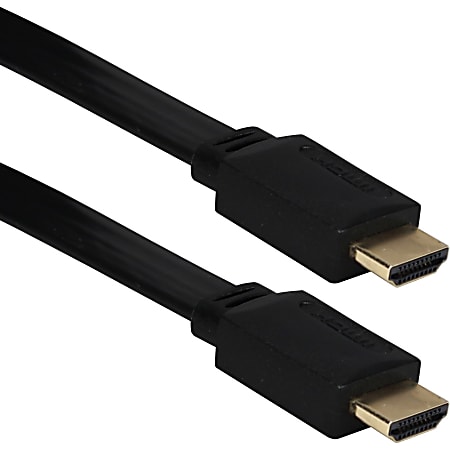 QVS HDMI Cable with Ethernet - 16.40 ft HDMI A/V Cable for Audio/Video Device, TV, Tablet PC - First End: 1 x HDMI Male Digital Audio/Video - Second End: 1 x HDMI Male Digital Audio/Video - Shielding - Gold Plated Contact - Black