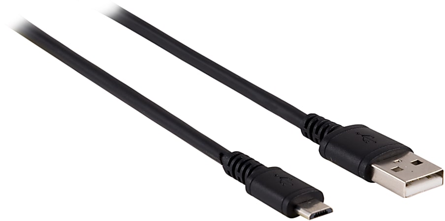 Ativa® USB-A to Micro USB Charging Cable, 3’, Black, 27515