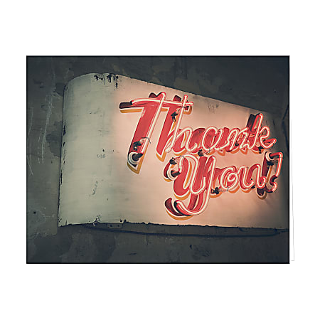 Retrospect Thank You Note Cards With Envelopes, 4 1/2" x 5 7/8", Neon, Box Of 10