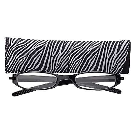 ICU Reading Eyewear, 2-Tone Acetate Full Frame Zebra, +2.50