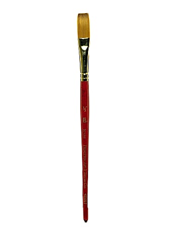 Princeton Series 4050 Heritage Synthetic Sable Watercolor Short Handle  Paint Brush 12 Stroke Bristle Sable Hair Red - Office Depot