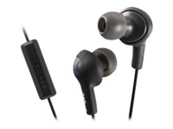 JVC HA-FR6 Gumy PLUS - Earphones with mic - in-ear - wired - noise isolating - olive black