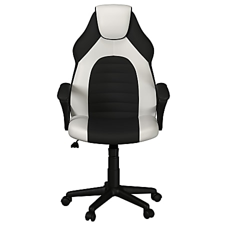 Lifestyle Solutions Ollie Gaming Chair BlackWhite Office Depot