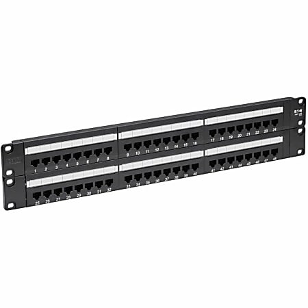 Tripp Lite by Eaton 48-Port Cat6 Cat5 Patch Panel Rackmount 110 Punch Down RJ45 Ethernet 1URM 568B - 2U, 19" Rack Width