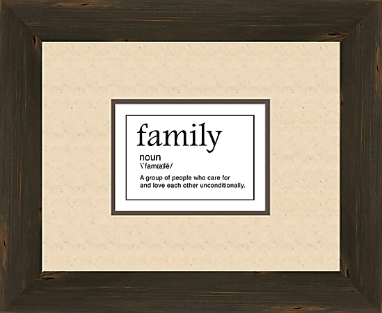 PTM Images Expressions Framed Wall Art, Family Noun, 16"H x 18"W, Charcoal