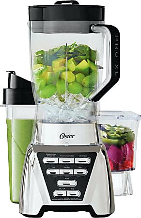 Oster 3-In-1 Kitchen System Blender/Food Processor Combo With 1200W Motor, Silver/Black