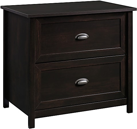 Sauder® County Line 33-7/16"W x 22"D Lateral 2-Drawer File Cabinet, Estate Black