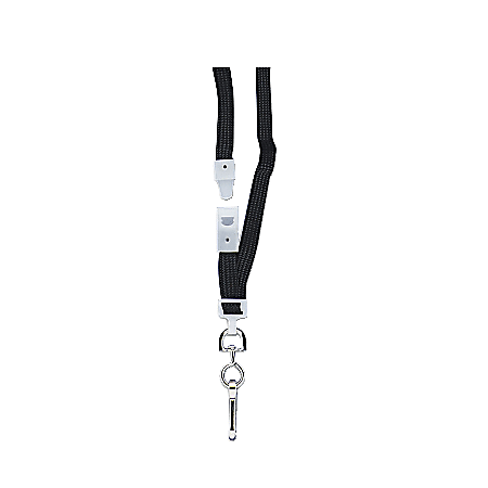 Office Depot Brand Lanyards With Alligator Clips Black Pack Of 12 - Office  Depot