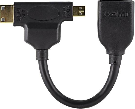 Ativa HDMI to Mini Micro HDMI Adapter Black 27525 Office Depot