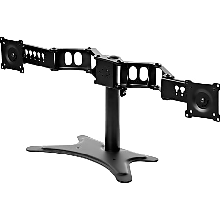 DoubleSight Displays Multi Function Flex Stand TAA - Up to 30" Screen Support - 40 lb Load Capacity - 15.5" Height x 36" Width x 9" Depth - Desktop - Black