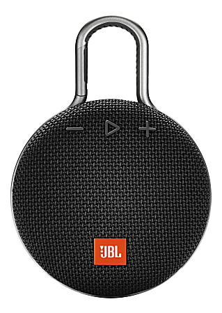 JBL Clip 3 Portable Bluetooth® Speaker, Black, JBLCLIP3BLK