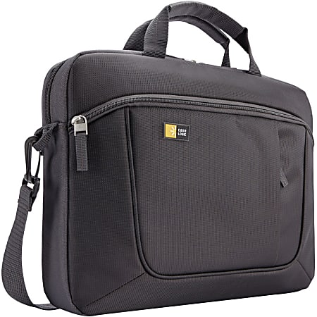 Case Logic Carrying Case for 14.1" Notebook - Anthracite - Polyester - Luggage Strap, Shoulder Strap, Handle - 11.4" Height x 14.6" Width x 2.8" Depth