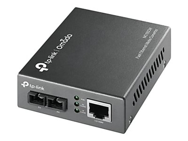 TP-Link MC100CM - Fiber media converter - 100Mb LAN - 10Base-T, 100Base-FX, 100Base-TX - RJ-45 / SC multi-mode - up to 1.2 miles - 1310 nm