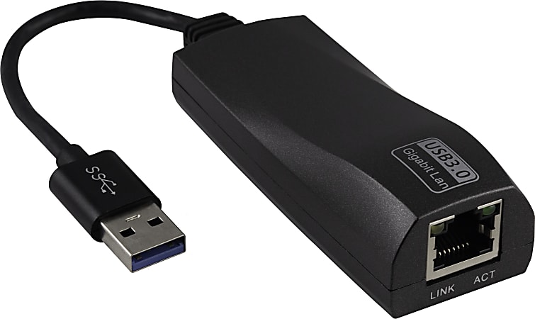 Reskyd længde emne Ativa USB 3.0 to Network Adapter 27563 Male USB A to Female RJ45 Ethernet  Ports 1000 Mbps - Office Depot