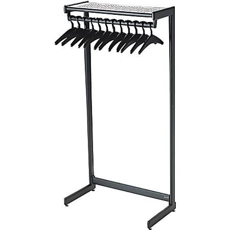 Quartet One-Shelf Garment Rack, 61 1/2" x 36", Black