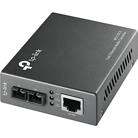 TP-LINK MC110CS - Fast Ethernet SFP to RJ45 Fiber Media Converter - Fiber to Ethernet Converter - 10/100Mbps RJ45 Port to 100Base-FX Single-Mode Fiber