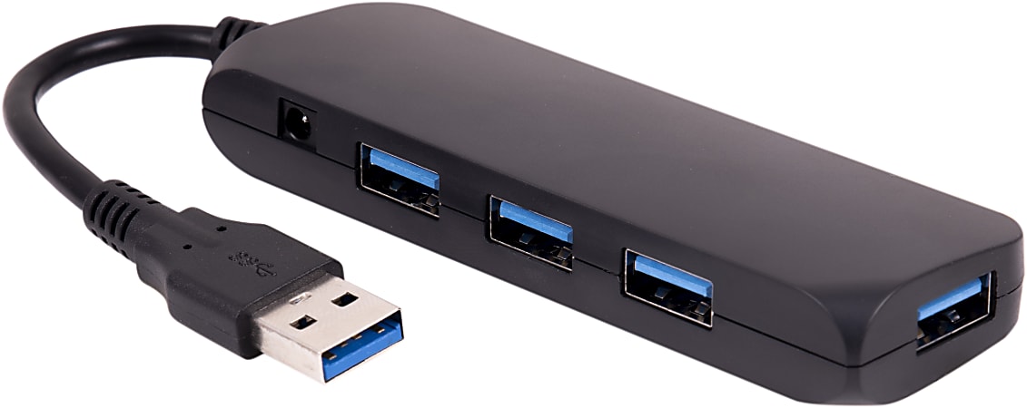 Ativa® 4-Port USB 3.0 Charging Hub, Black, 41513