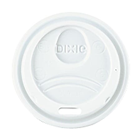 Dixie® PerfecTouch® Hot Cup Lids For 8 Oz. Cups, White, Box Of 100