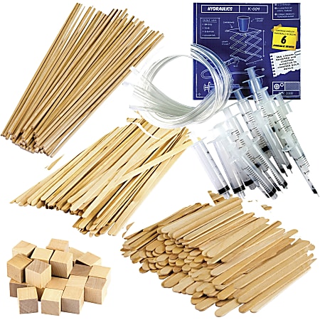 Teacher Created Resources STEM Starters Hydraulics Kit - Project, Student, Education, Craft - 4"Height x 11"Width x 13.50"Length - 1 / Kit - Multi