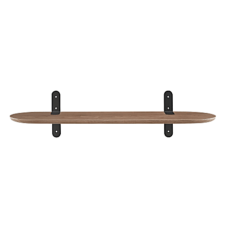 Eurostyle Catalina Floating Shelf, 1”H x 35”W x 10”D, Walnut