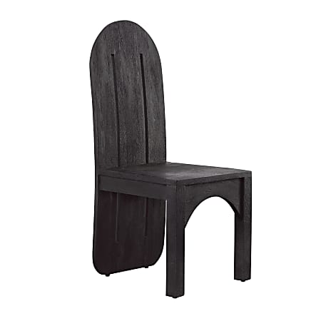 Coast to Coast Cassius Gateway II Wood Dining Accent Chairs, Nightshade Black, Set Of 2 Chairs