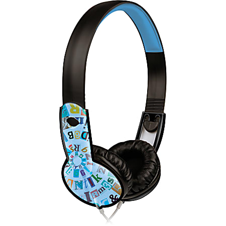 Maxell Safe Soundz Headphone - Stereo - Blue - Wired - Over-the-head - Binaural - Ear-cup