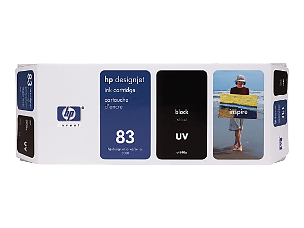 HP 83, Black Ink Cartridge (C4940A)