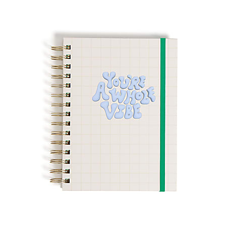 U Brands&reg; Spiral Journal With 3 Tab Dividers, 6" x 8", Wellness Design, Total Qty 1