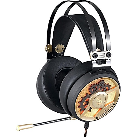 Bloody Gaming Chronometer M660 Headset - Stereo - Mini-phone (3.5mm) - Wired - 16 Ohm - 20 Hz - 20 kHz - Over-the-head - Binaural - Circumaural - 4.27 ft Cable - Omni-directional, Noise Cancelling Microphone - Black, Gold