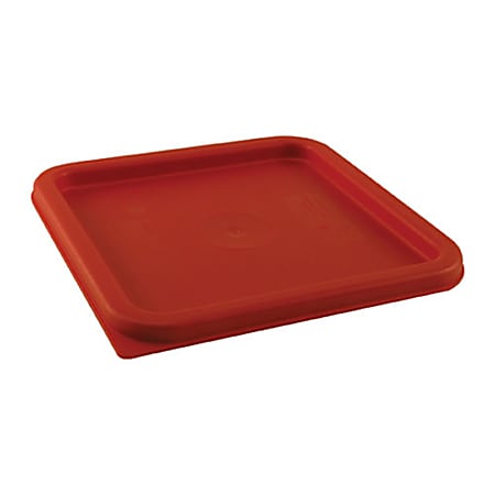 Cambro CamSquares Storage Container Cover, 11/16"H x 9"W x 9"D, 8 Qt, Red